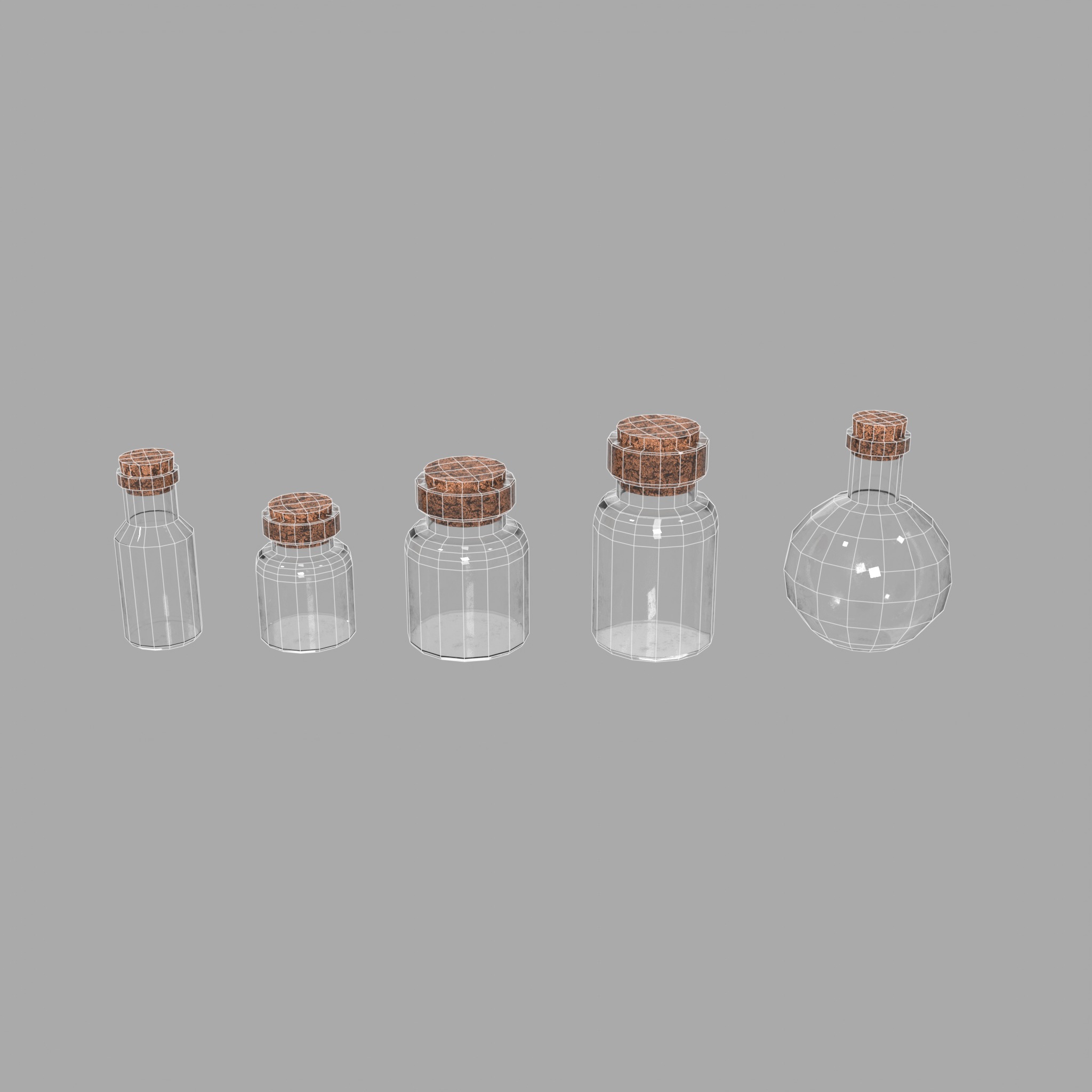 Medieval Alchemist Set Free low-poly 3D model_25