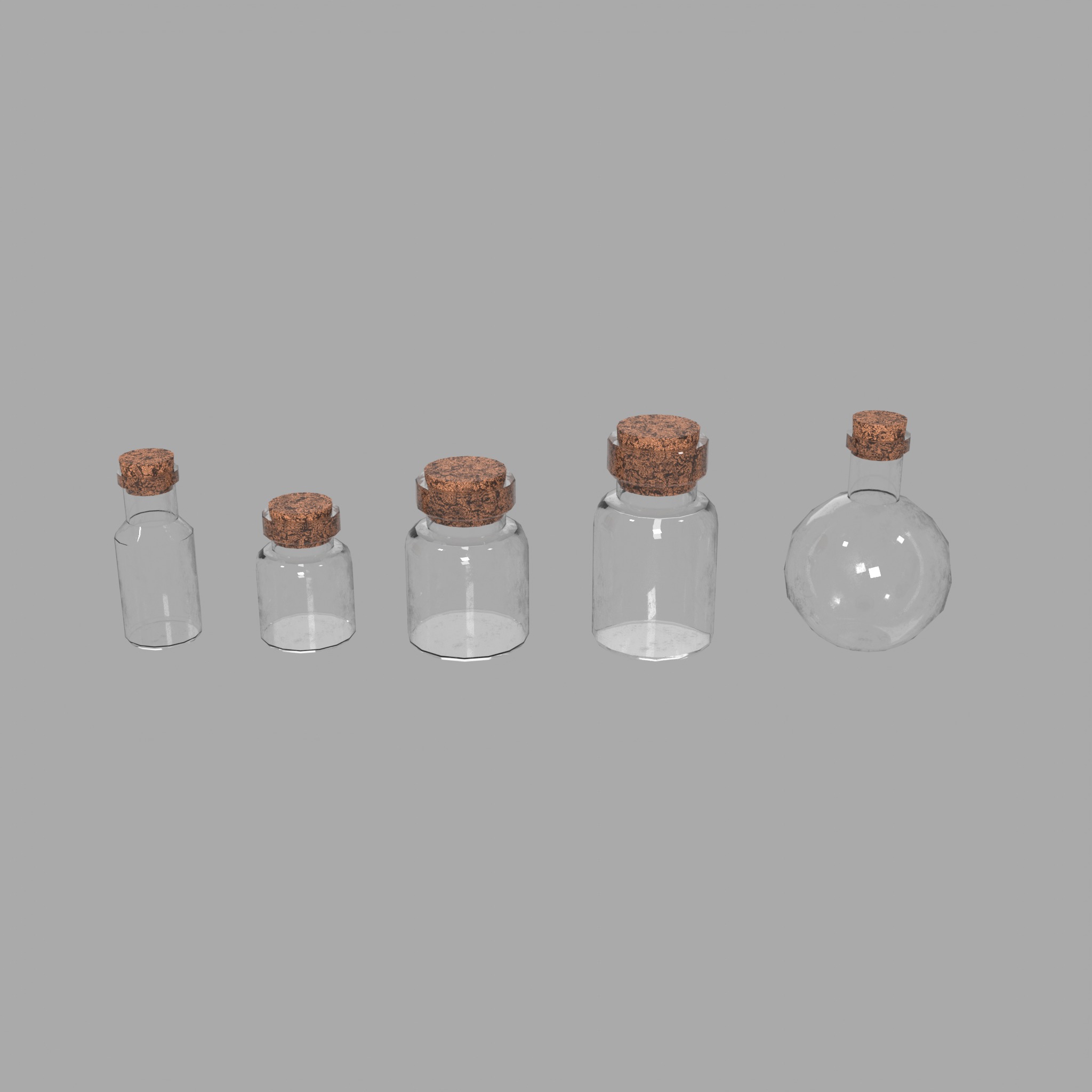 Medieval Alchemist Set Free low-poly 3D model_24