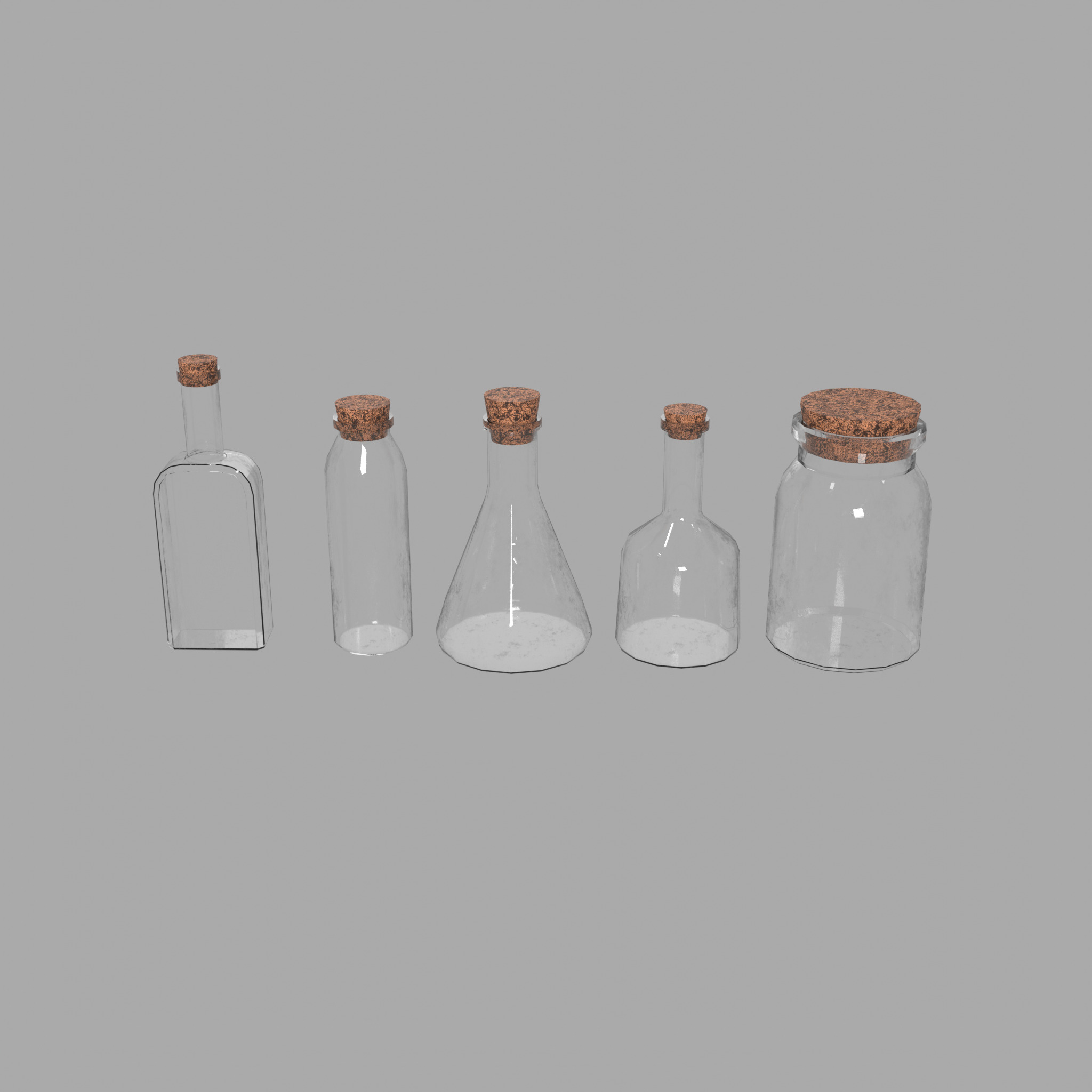 Medieval Alchemist Set Free low-poly 3D model_22