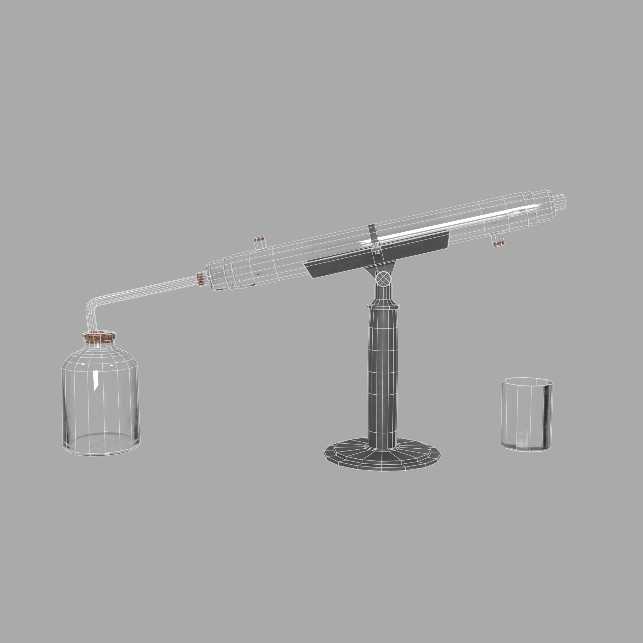 Medieval Alchemist Set Free low-poly 3D model_29