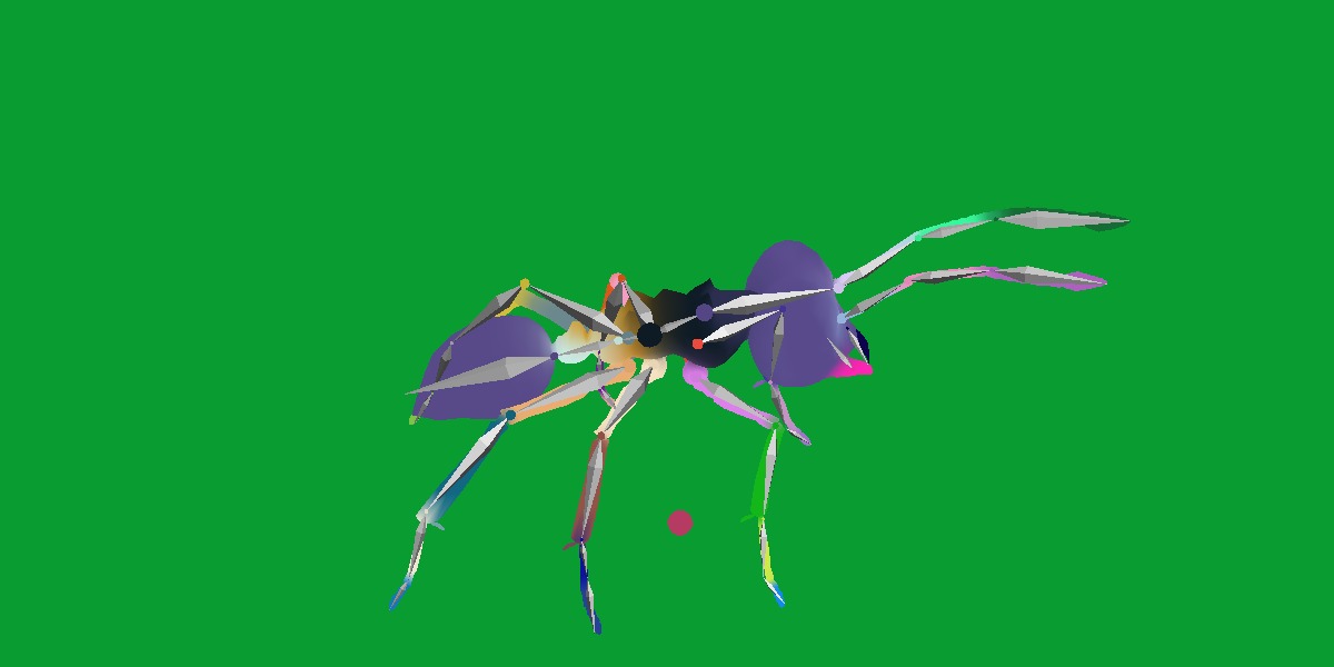 Leafcutter Ant Insect Low-poly 3D model_9