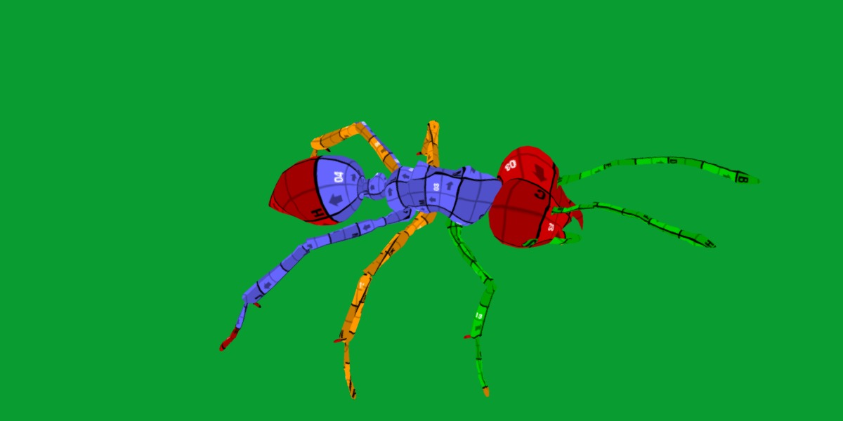 Leafcutter Ant Insect Low-poly 3D model_23