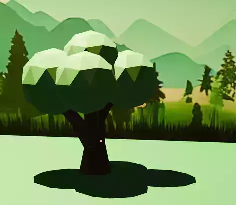 3D cartoon tree