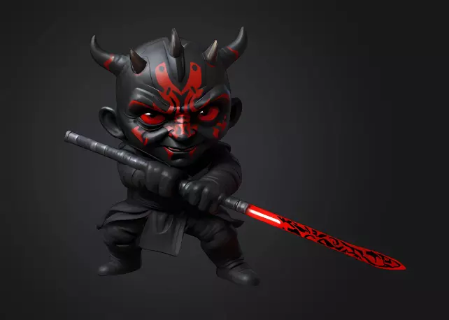 Star Wars Darth Maul Chibi 3D print model_0