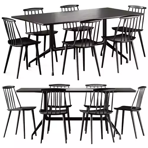 About A Table and J Series J77 Chair by Hay