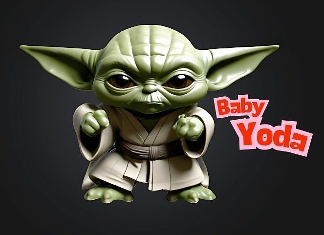 Yoda BABY 3D print model