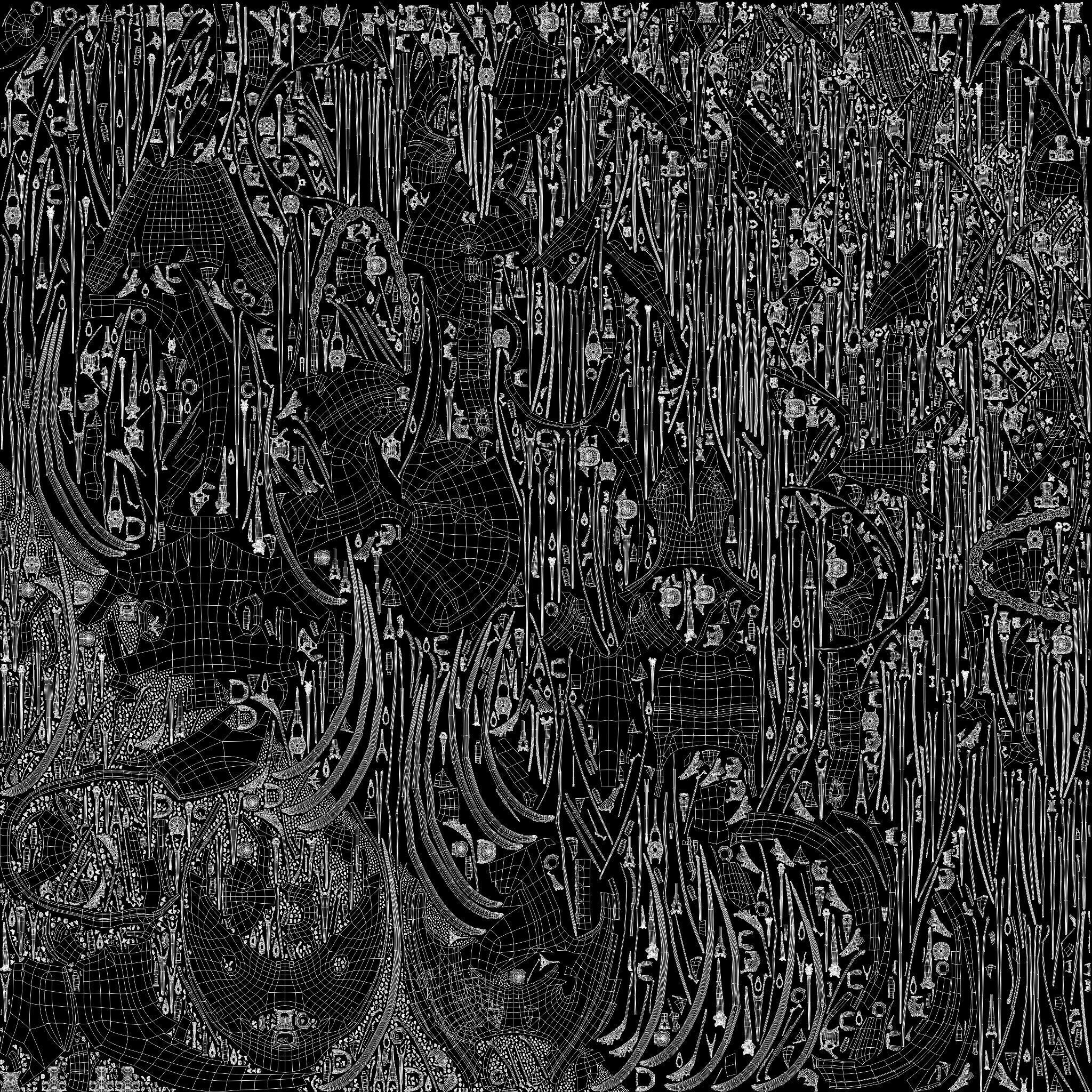 Piranha fish skeleton 3D model_17