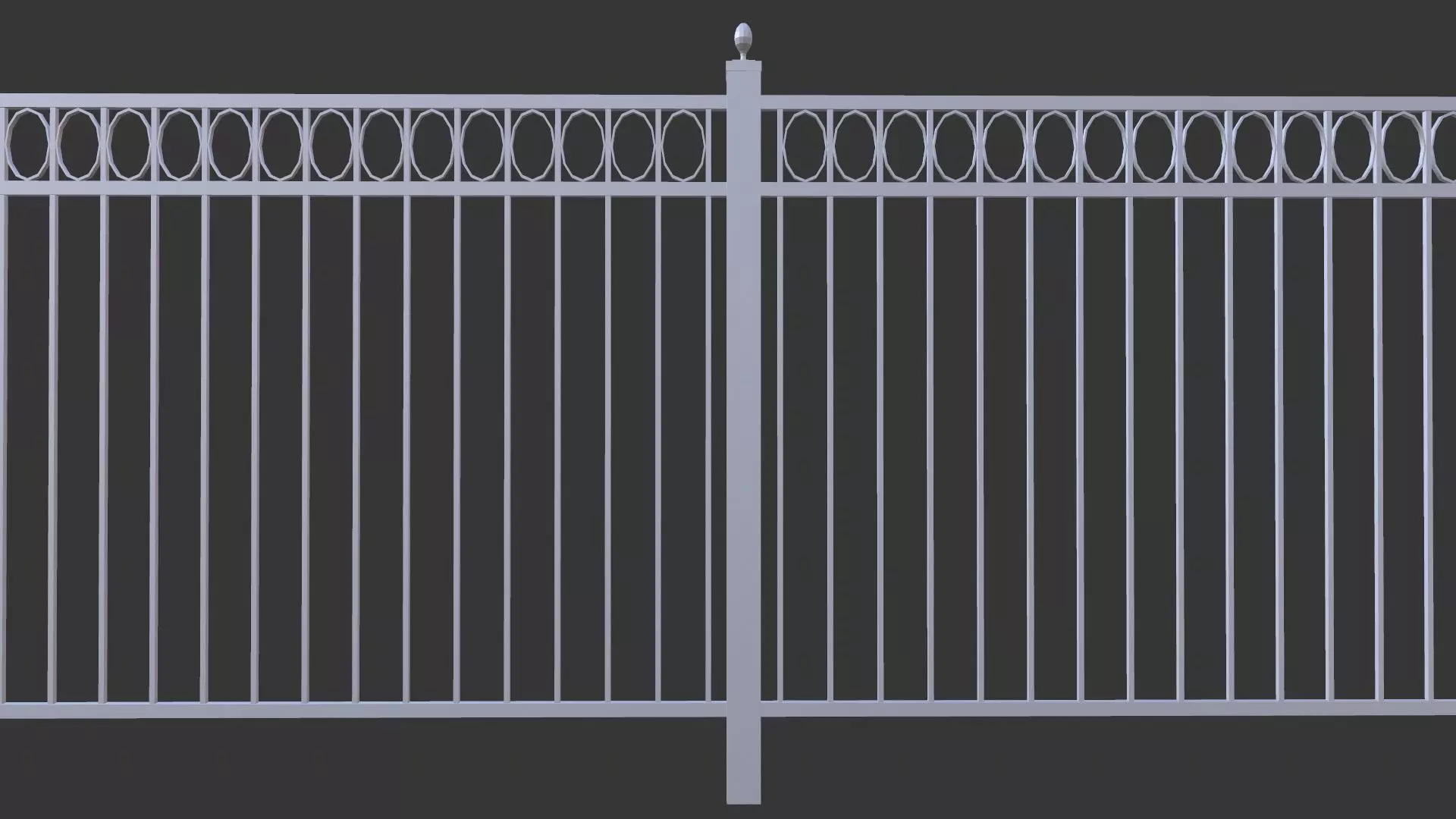 Fence Railings Low-poly 3D model_0