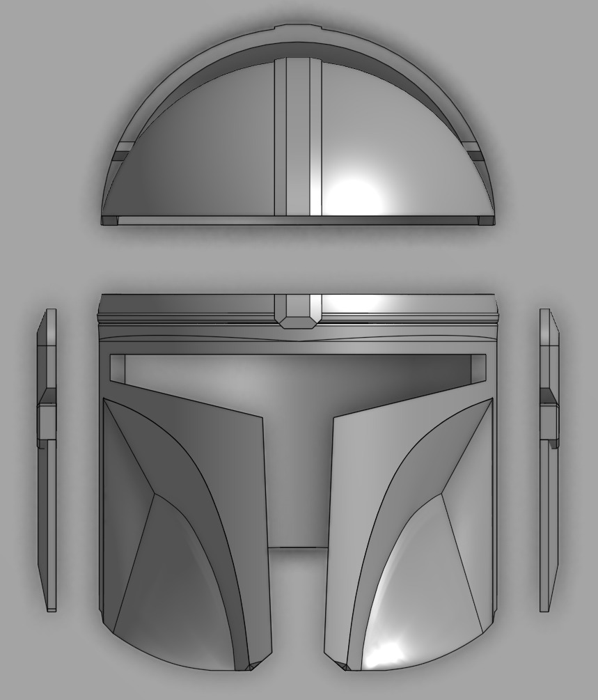 Mandalorian Helmet 3D print model_7