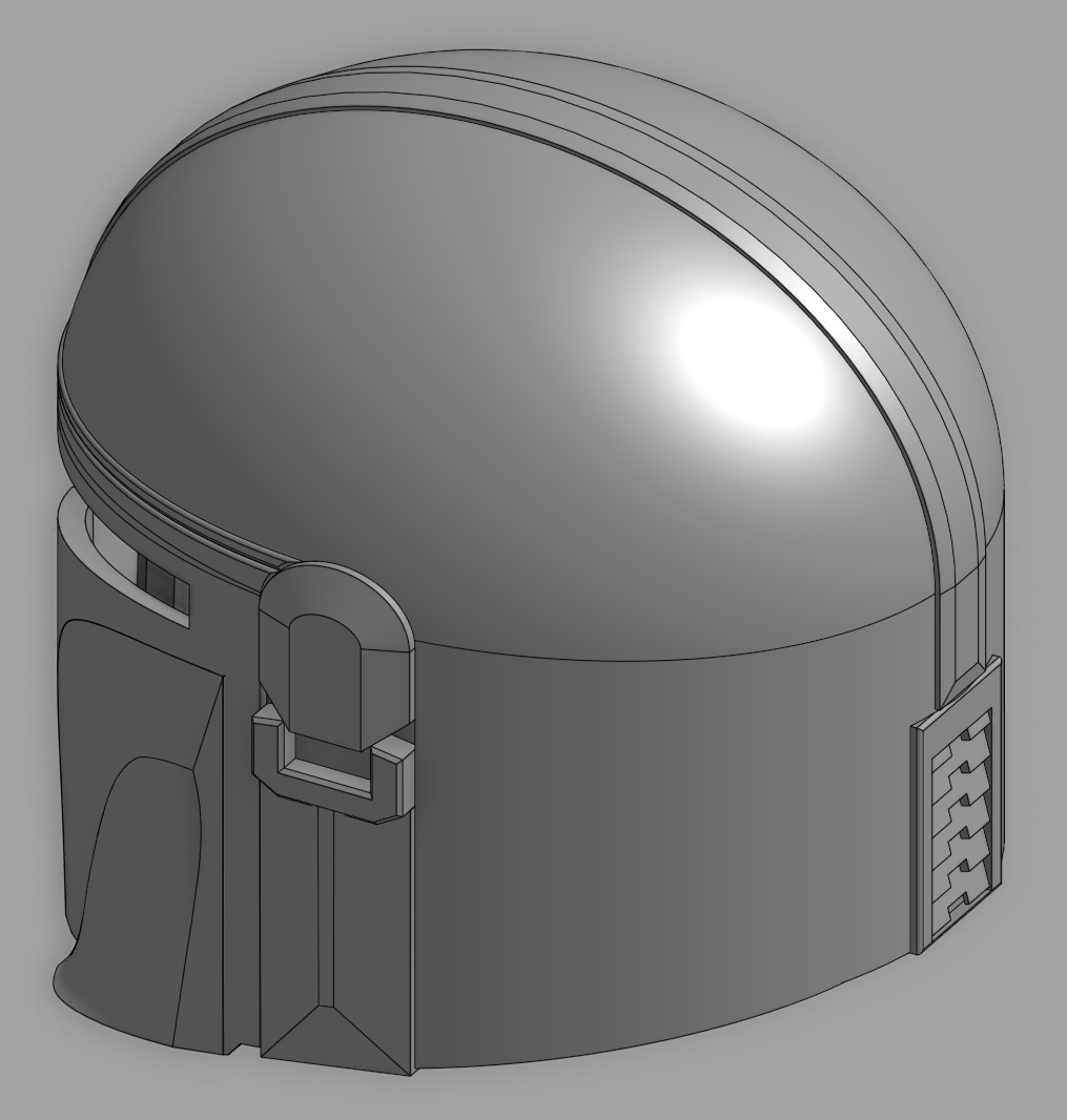 Mandalorian Helmet 3D print model_3