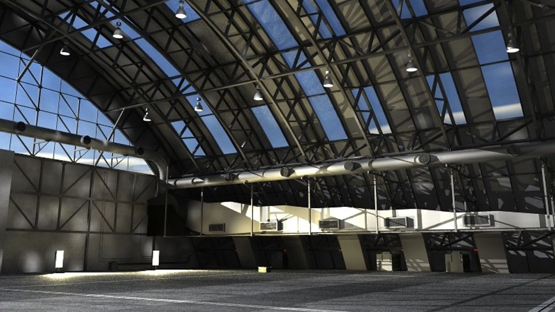 Aircraft Hangar Model - Ultra-Realistic and Detailed Asset 3D model_2