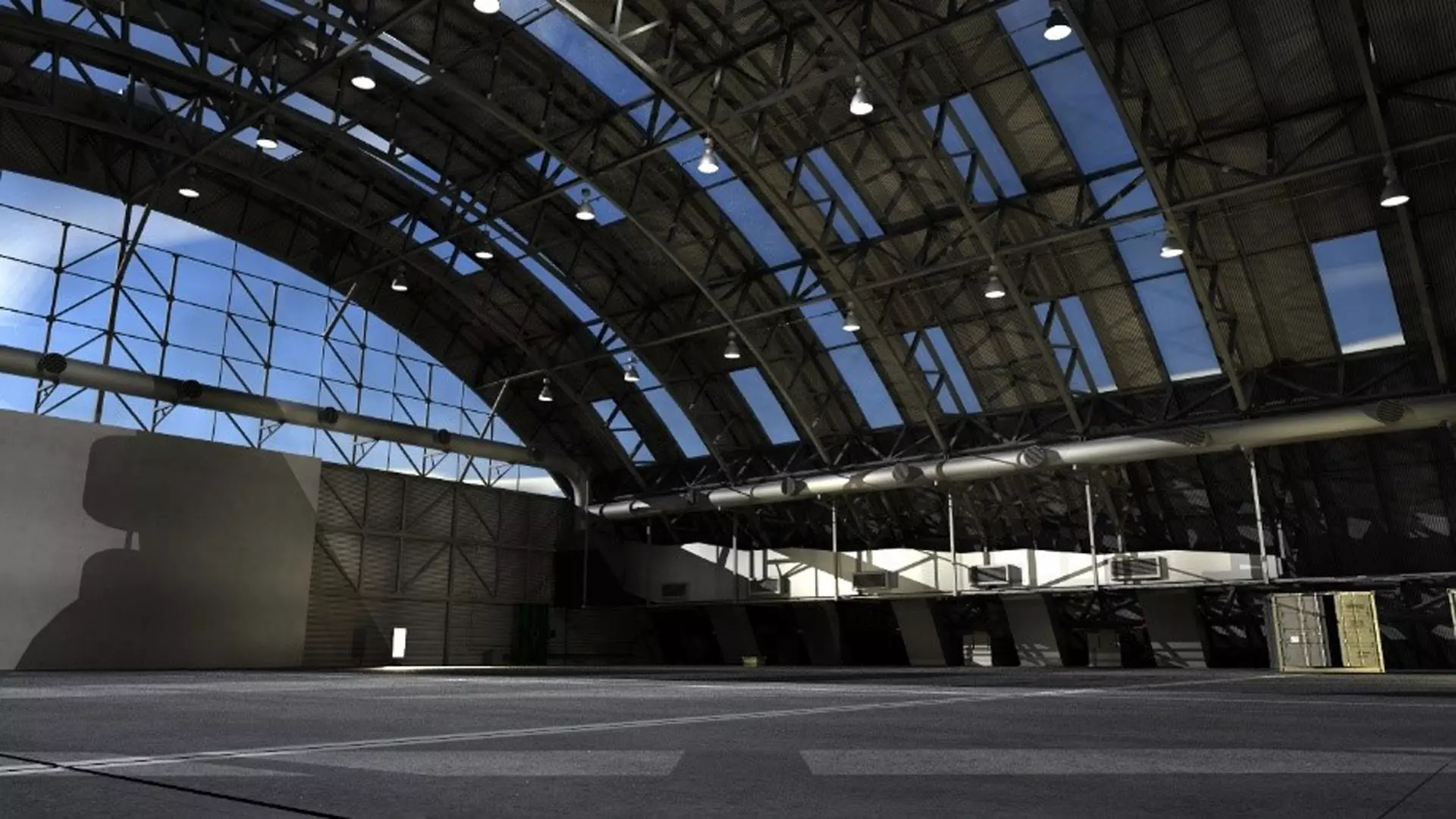 Aircraft Hangar Model - Ultra-Realistic and Detailed Asset 3D model_0