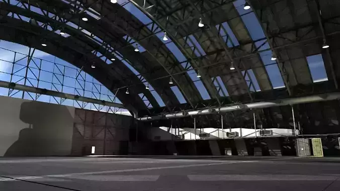 Aircraft Hangar Model - Ultra-Realistic and Detailed Asset