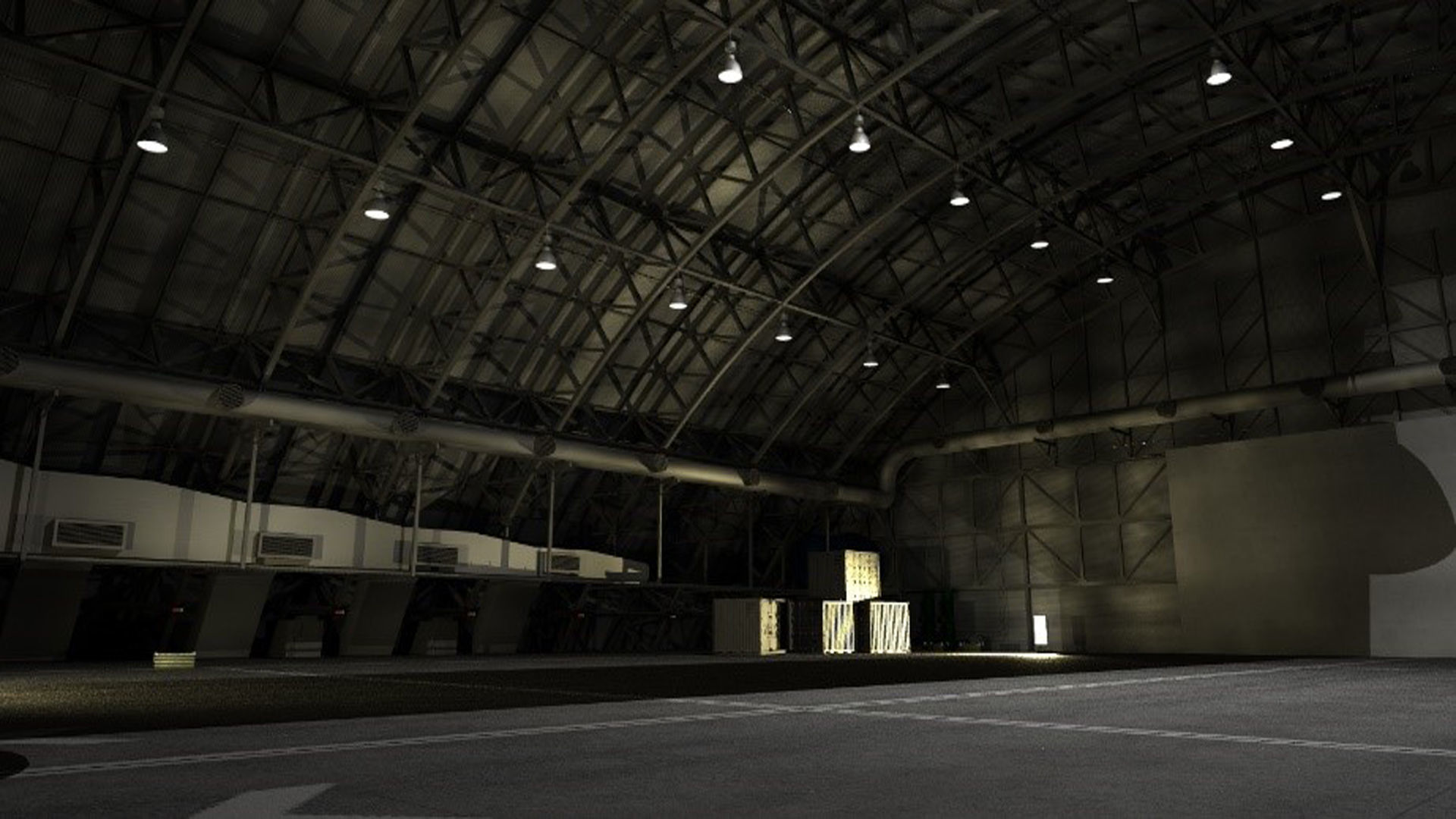 Aircraft Hangar Model - Ultra-Realistic and Detailed Asset 3D model_1