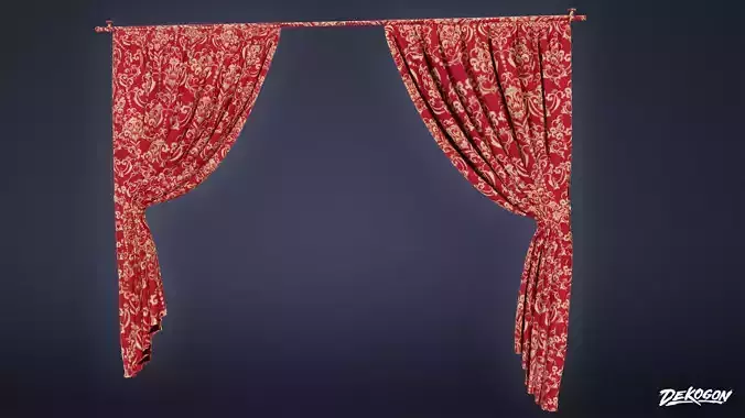 ANEMOIA MANOR - Curtains 01 - LOW POLY