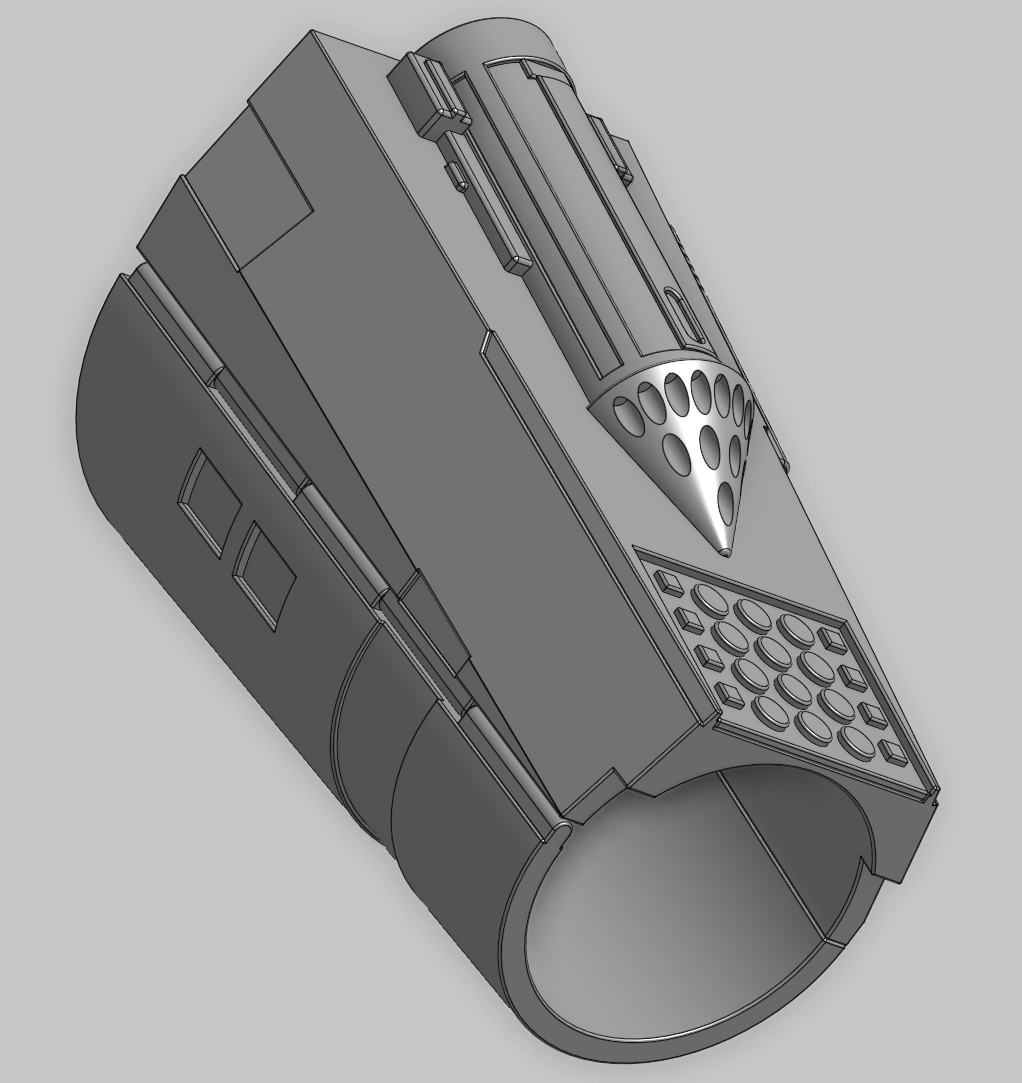 Mandalorian Left Gauntlet 3D print model_3