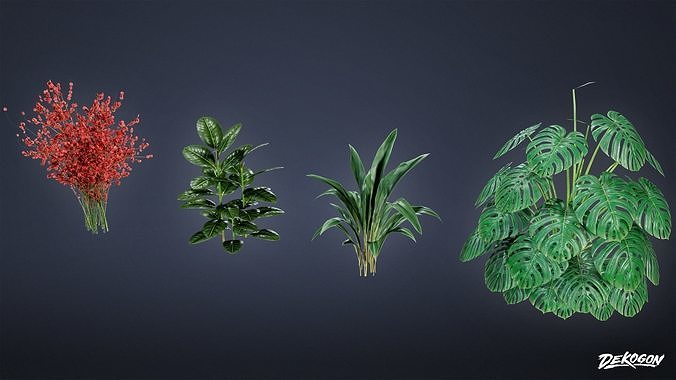 ANEMOIA MANOR - Foliage 01 - LOW POLY Low-poly 3D model 3