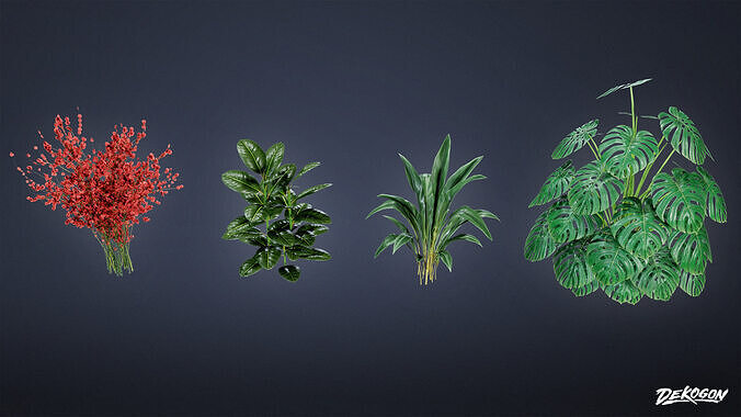 ANEMOIA MANOR - Foliage 01 - LOW POLY Low-poly 3D model 2