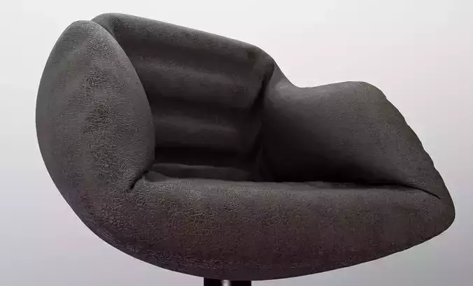 Leather Serenity Chair Low-Poly