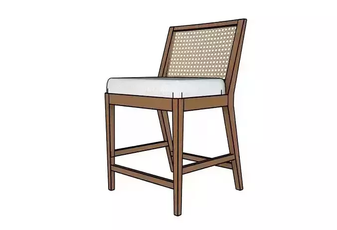 Lisbon Armless Cane Stool by Pottery Barn