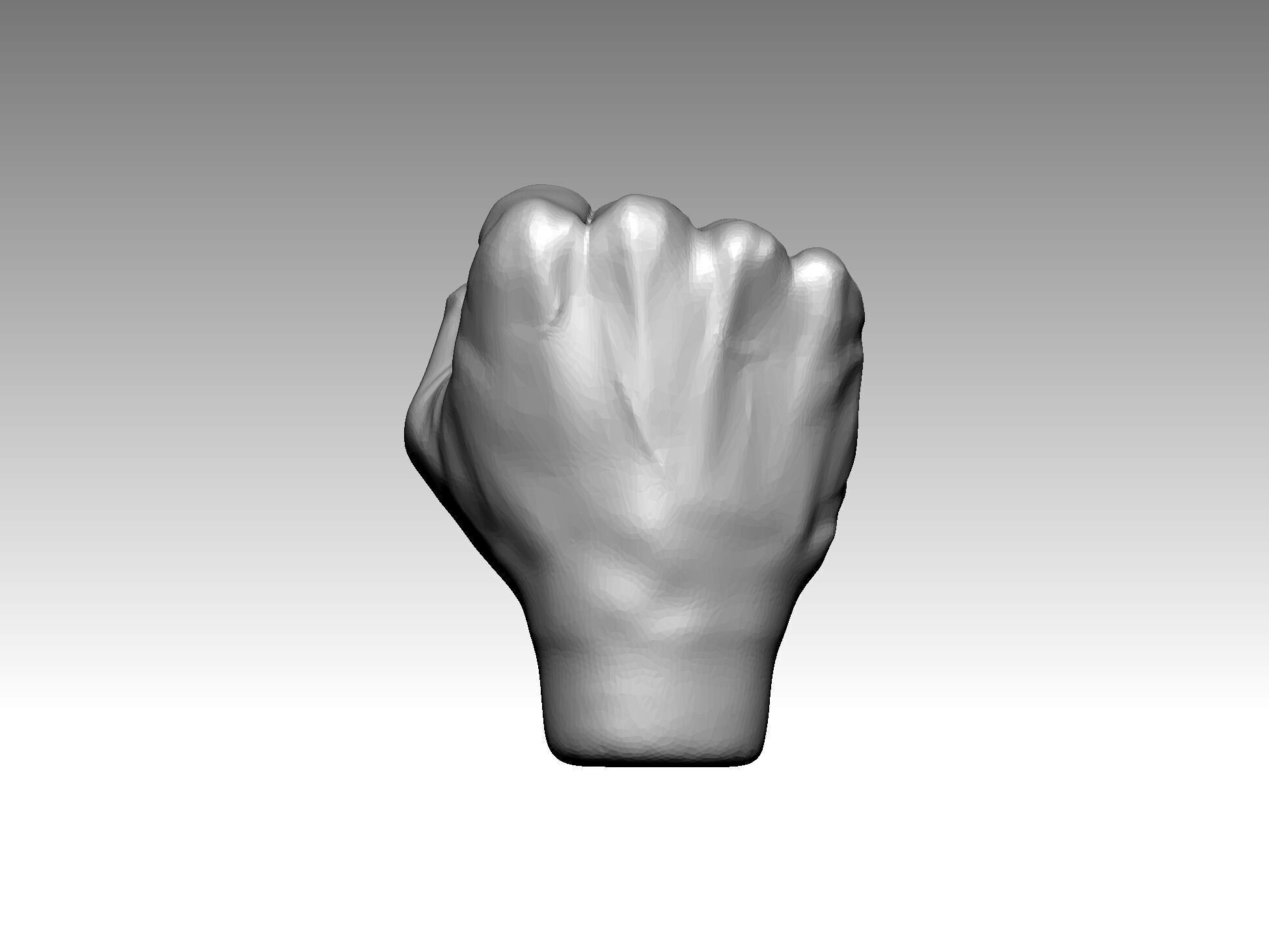 fist fingers male 3D print model_1