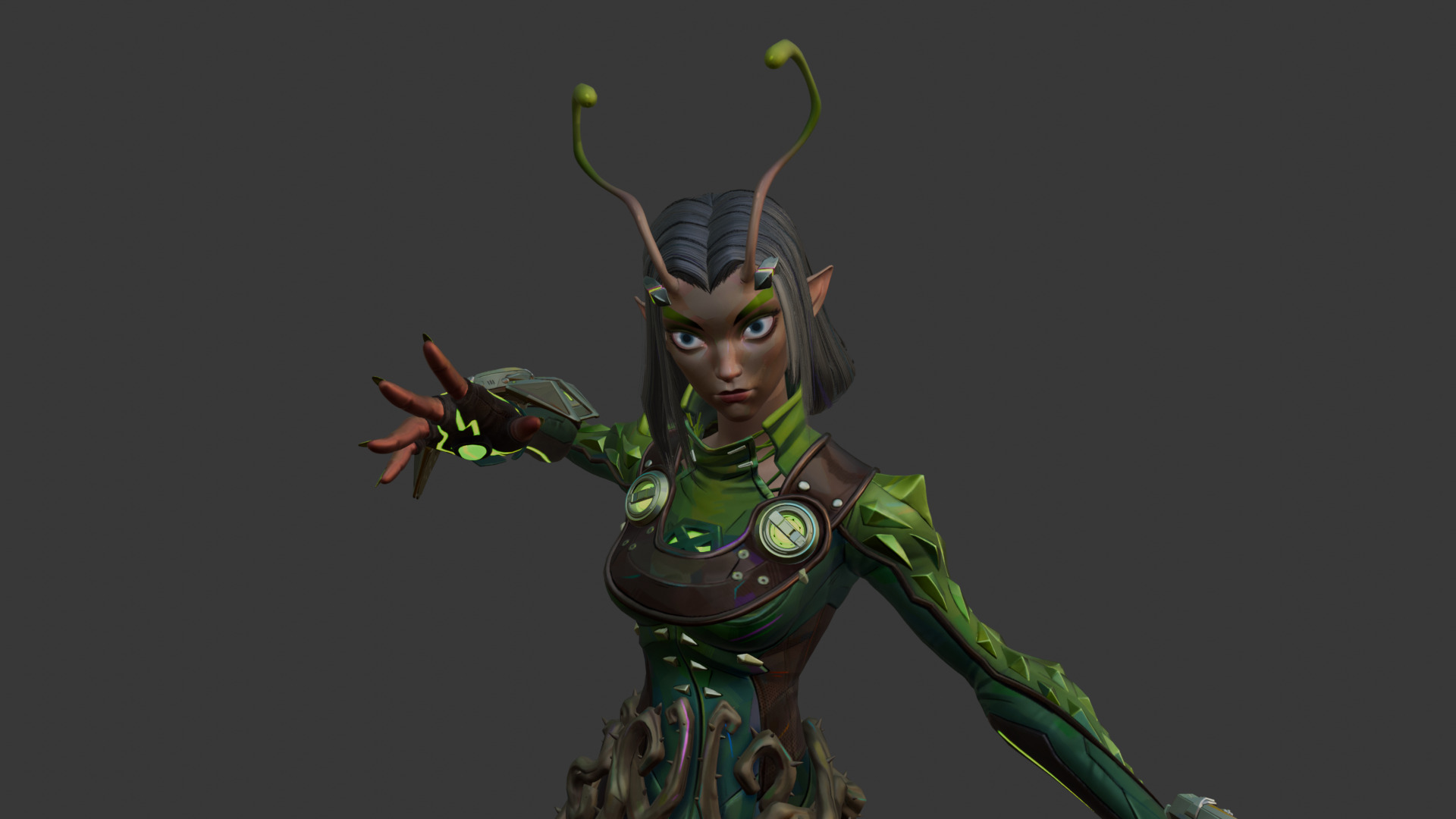 Mantis - Blender Only Low-poly 3D model_6