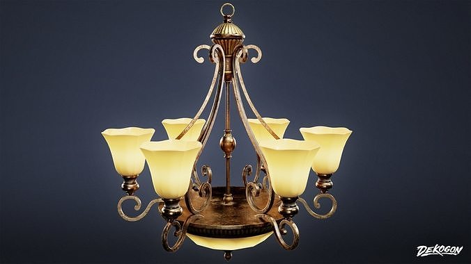 ANEMOIA MANOR - Lamps 01 - LOW POLY Low-poly 3D model