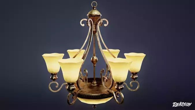 ANEMOIA MANOR - Lamps 01 - LOW POLY