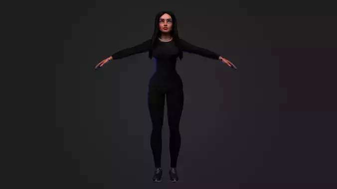 Modern Female Character - Stylized 3D Model