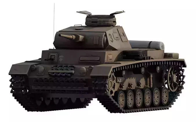 Panzer III with interior 3D model