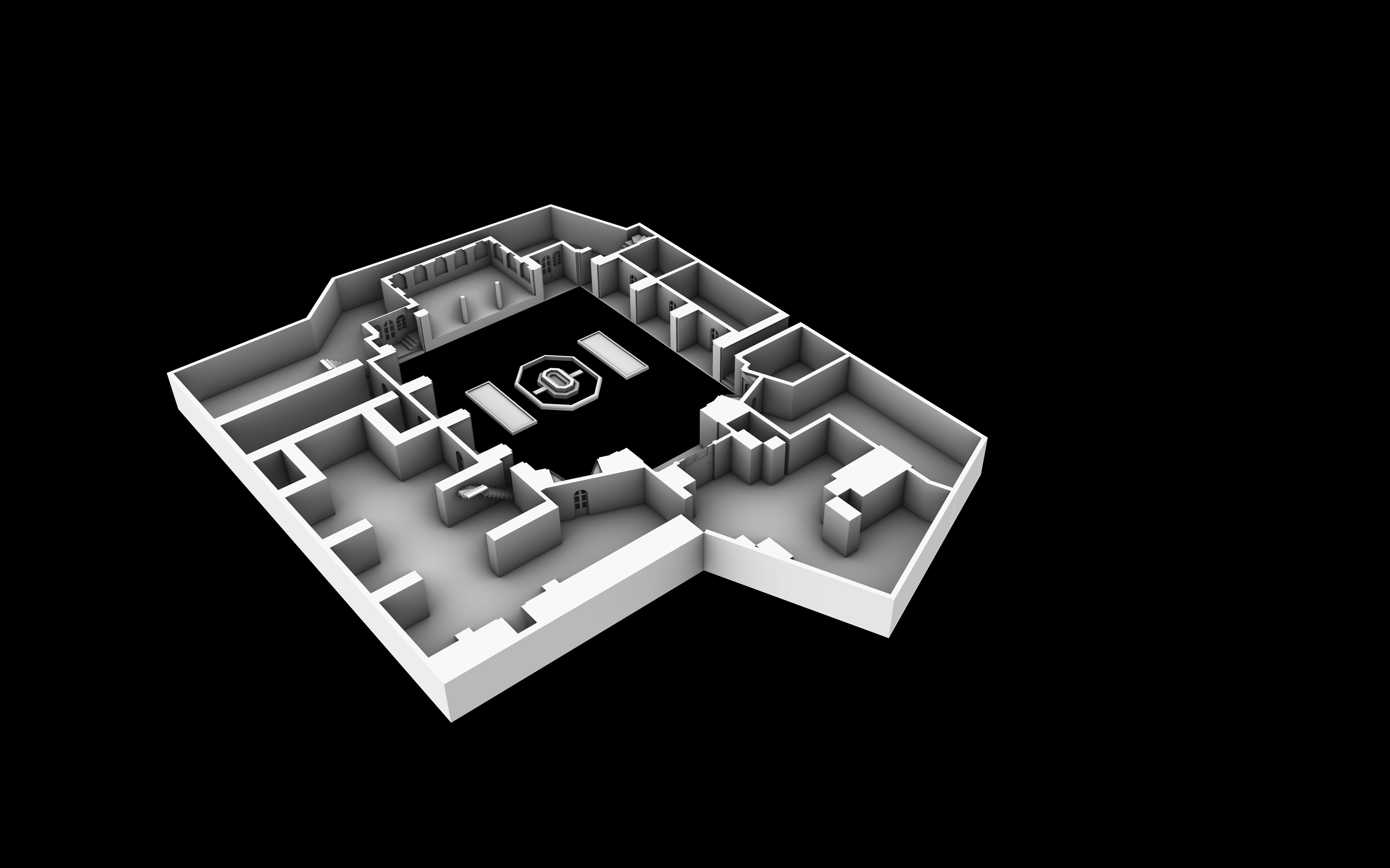 Haj Qanbar Ali Khan Mosque 3d Model Ancient Persian architecture 3D model_13