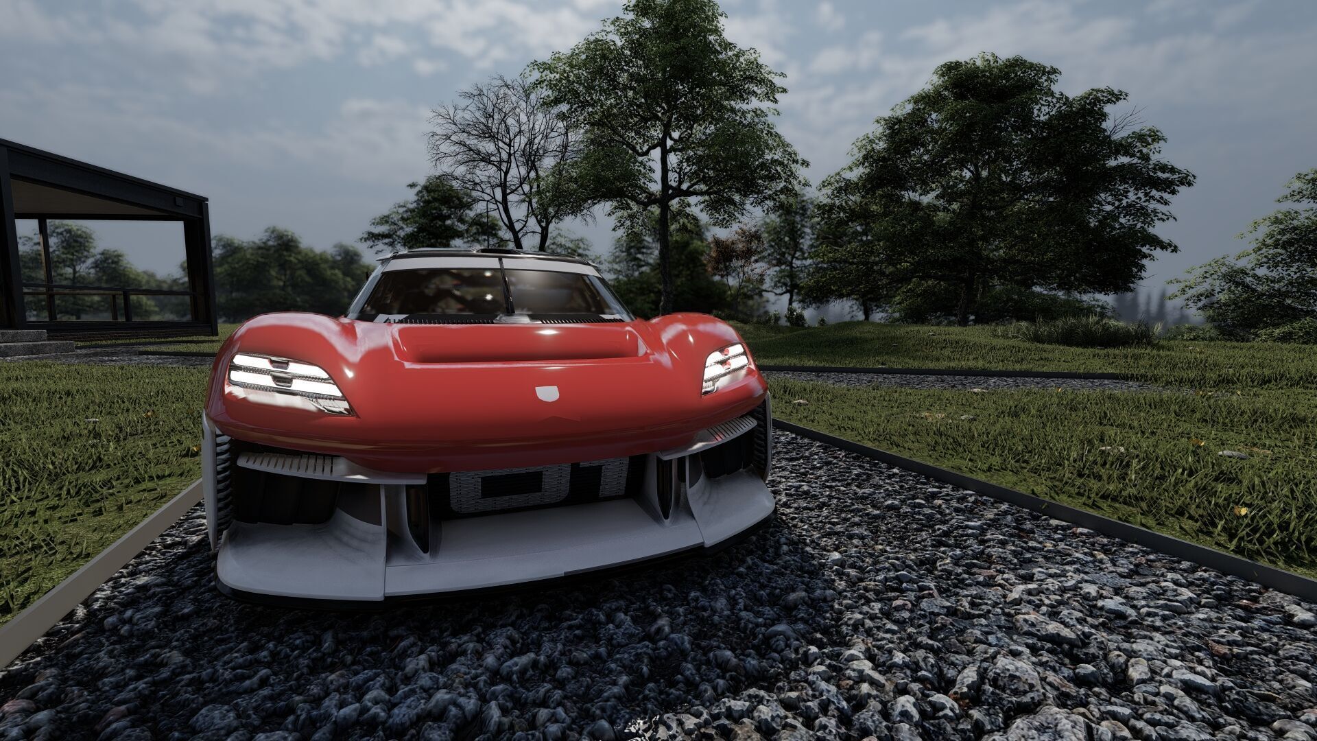 Electric concept Car 3D model_4