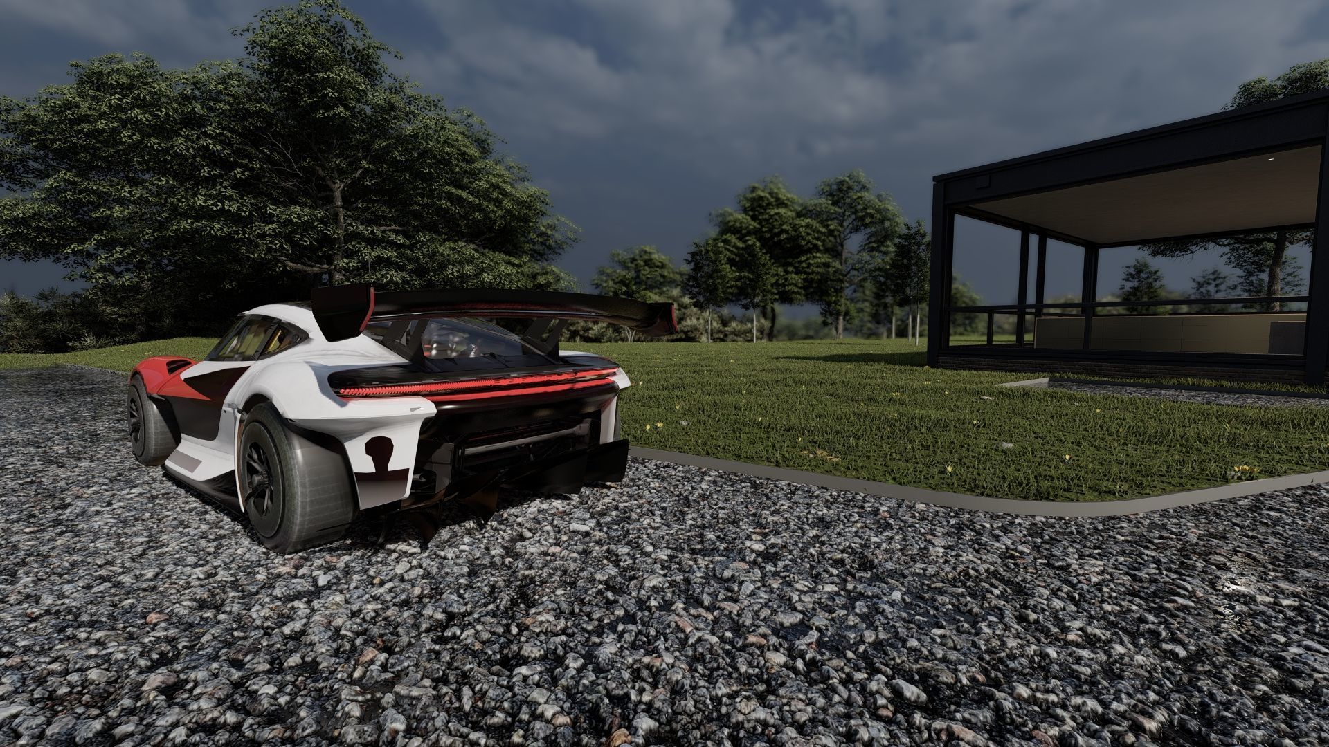 Electric concept Car 3D model_2