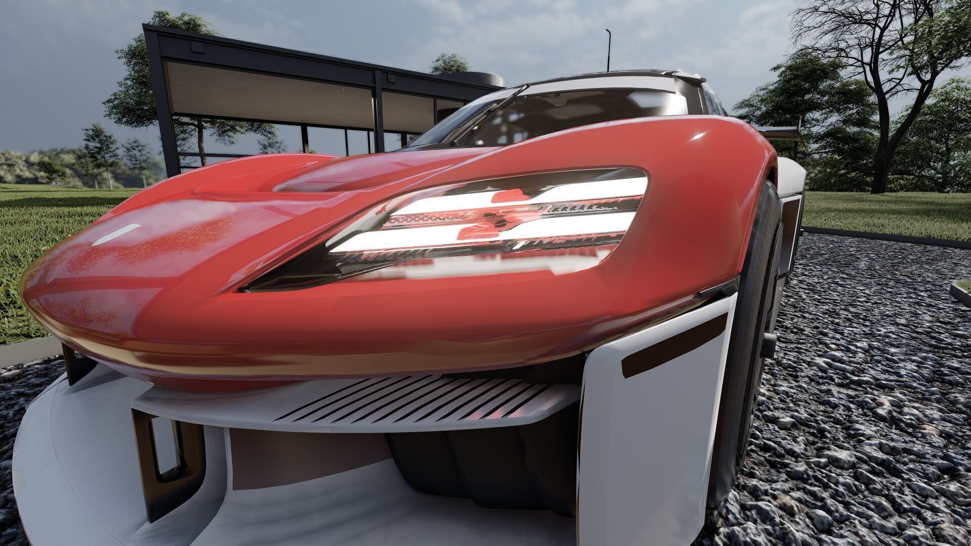 Electric concept Car 3D model_6