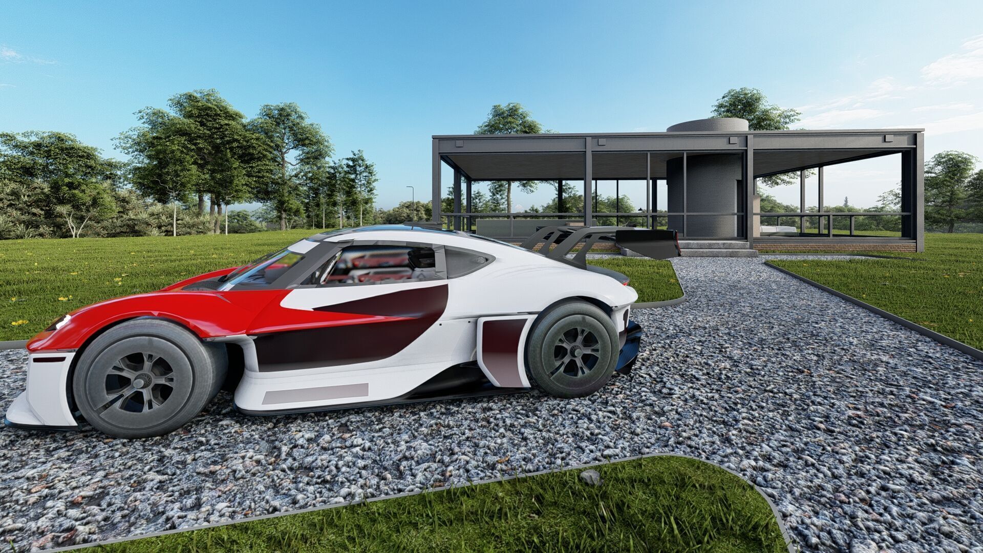 Electric concept Car 3D model_13