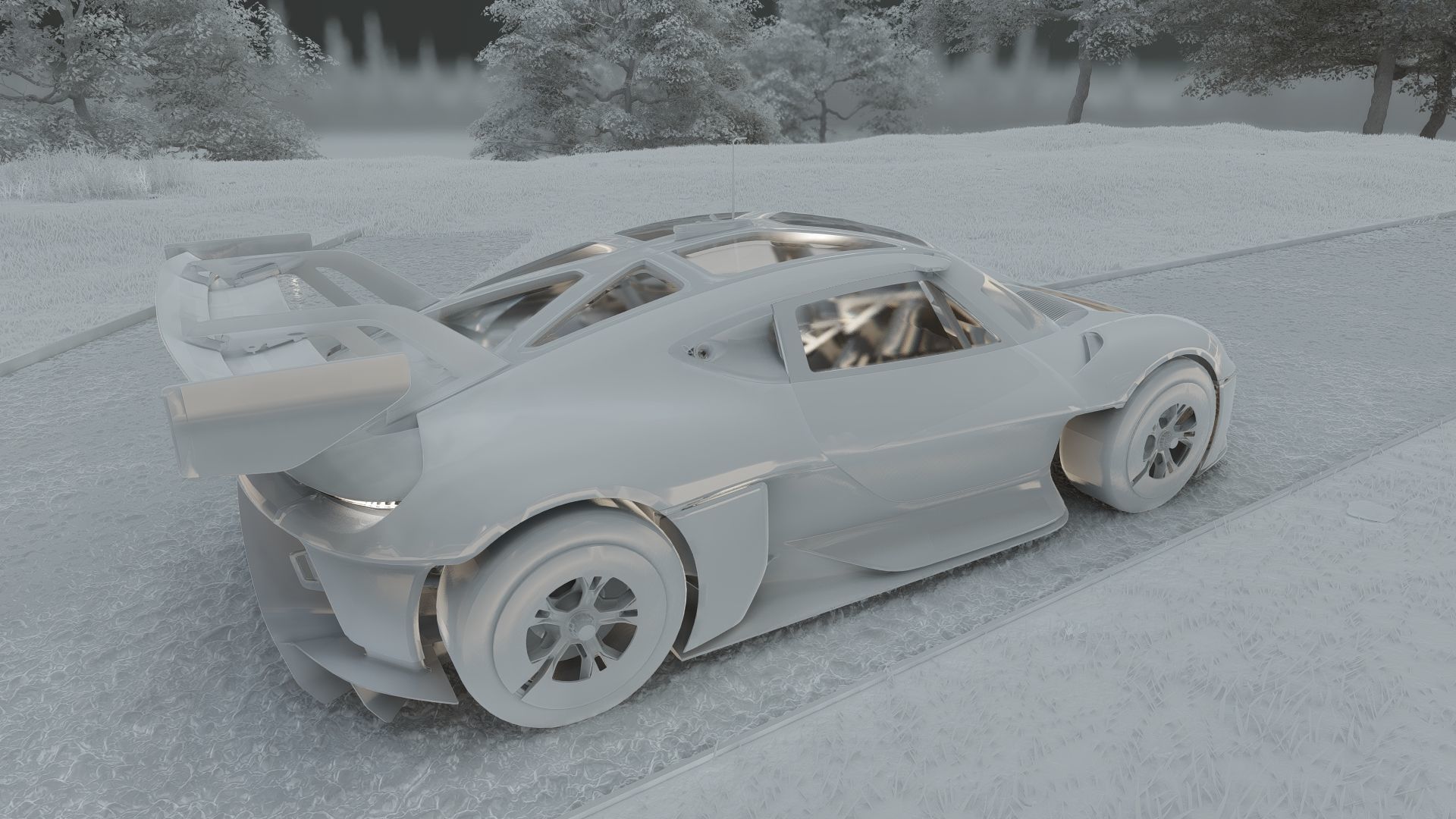 Electric concept Car 3D model_32