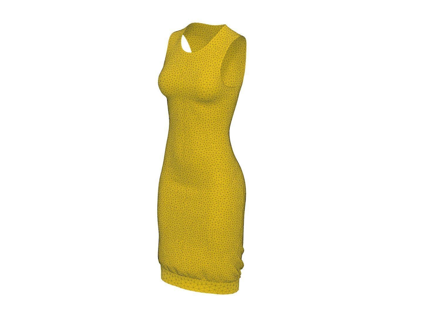 Dress R1 3D model_8