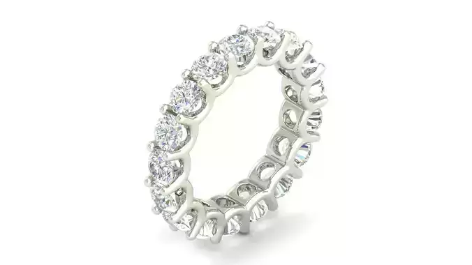 U Shaped Eternity Ring 3 point 8 mm stone size swiss 10 and EU50
