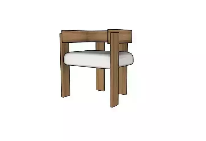Loc Dining Armchair by Stahl  Band 3D model