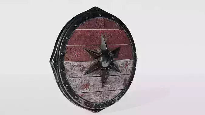 Viking Shield Low-poly 3D model
