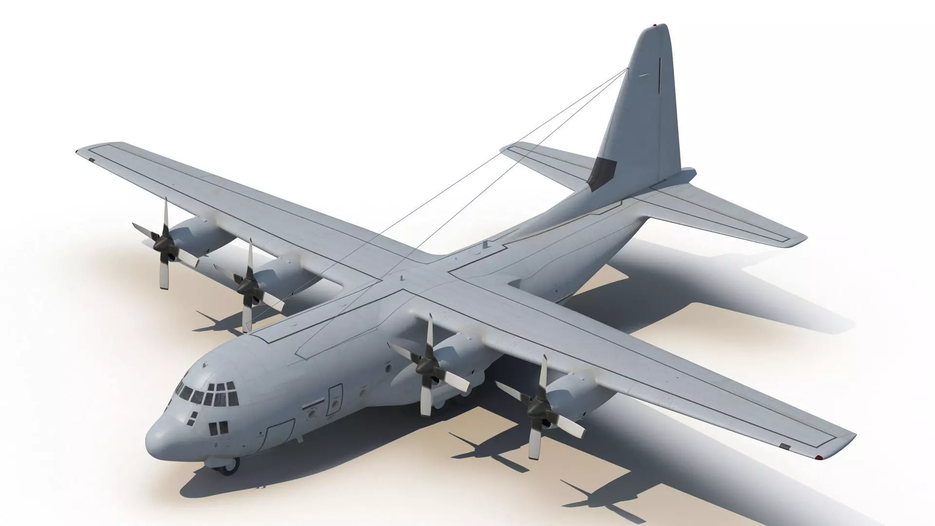 AirCraft-Ultra-Realistic - Premium Quality game Ready Low-poly 3D model_0