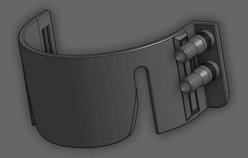 Mandalorian Left Knee Guard 3D print model_0