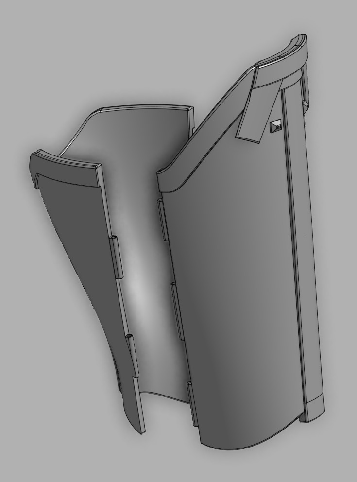 Mandalorian Right Shin Guard 3D print model_9