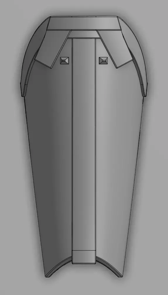 Mandalorian Right Shin Guard 3D print model_0