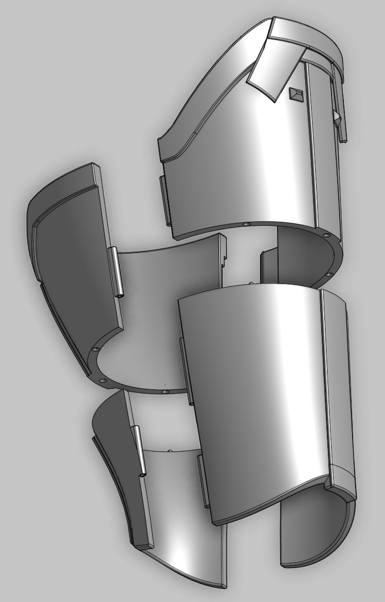 Mandalorian Right Shin Guard 3D print model_7