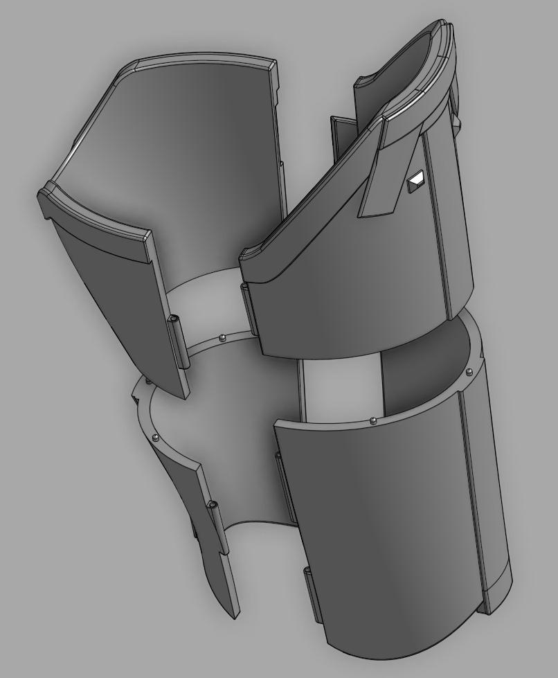 Mandalorian Right Shin Guard 3D print model_8