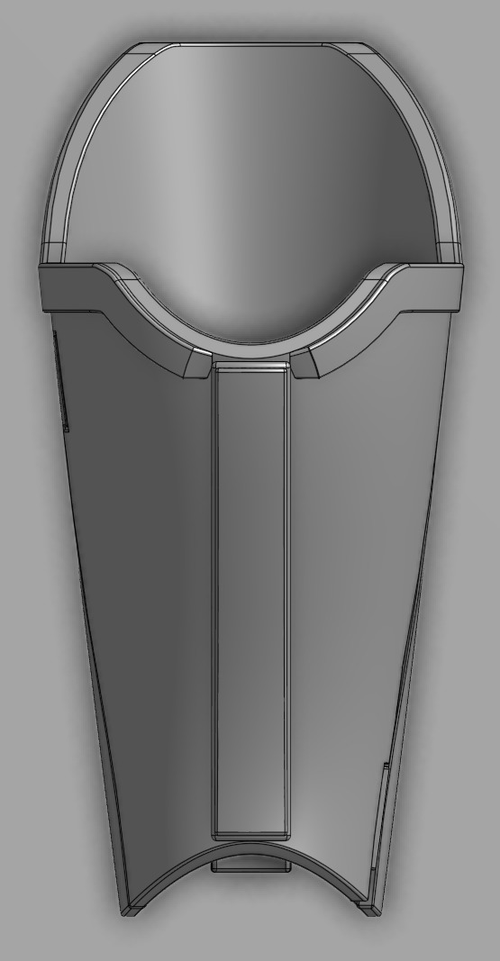 Mandalorian Right Shin Guard 3D print model_3
