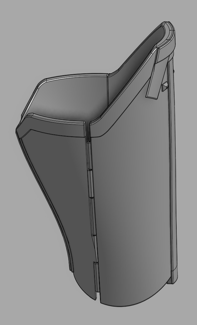Mandalorian Right Shin Guard 3D print model_1