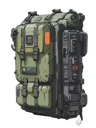 Tactical Military Backpack - Low Poly 3D Model for Games