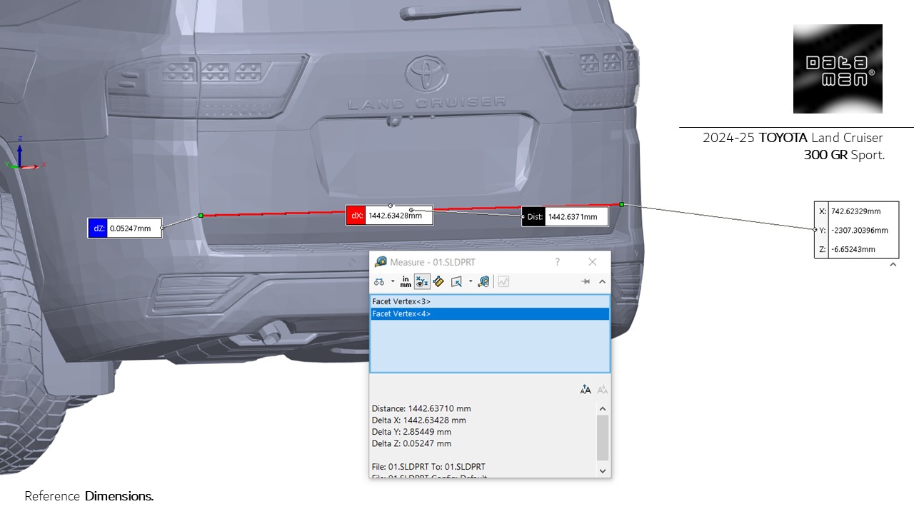 2024 2025 TOYOTA Land Cruiser 300 GR Sport 3D Scan Surface Data 3D model_14